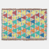 Peek Boo Mustache Mint Aqua Coral Modern Abstract Deken (Voorkant)