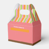 Peek een boek Aap Safari Gestreepte Party Favor Do Bedankdoosjes (Achterkant)