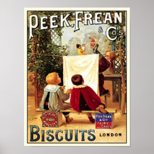Peek Frean Cos. Biscuits London Vintage Ad Poster
