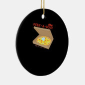 Peekabo Basic & Grappig ontwerp Keramisch Ornament (Rechts)