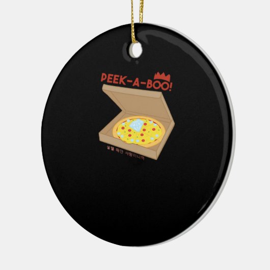 Peekabo Basic & Grappig ontwerp Keramisch Ornament (Links)