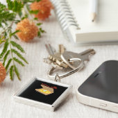 Peekabo Basic & Grappig ontwerp Sleutelhanger (Zijkant)