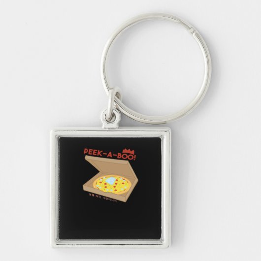Peekabo Basic & Grappig ontwerp Sleutelhanger (Voorkant)