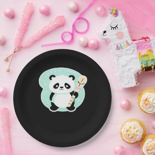 Peekabo Panda Papieren Bordje (Feest)