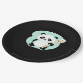 Peekabo Panda Papieren Bordje (Gekanteld)