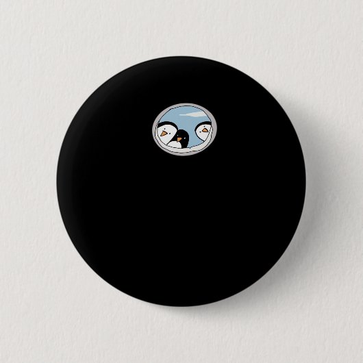 Peekabo-pinguïns Ronde Button 5,7 Cm (Voorkant)