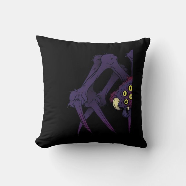 Peekabo Spider Kussen (Voorkant)