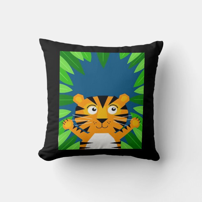Peekabo Tiger Kussen (Voorkant)