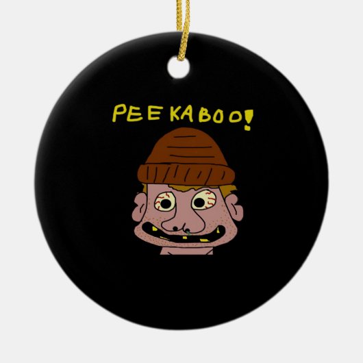 Peekabo Weird Man Keramisch Ornament (Voorkant)