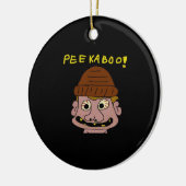 Peekabo Weird Man Keramisch Ornament (Links)