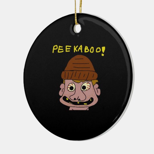 Peekabo Weird Man Keramisch Ornament (Links)