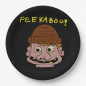 Peekabo Weird Man Papieren Bordje (Voorkant)