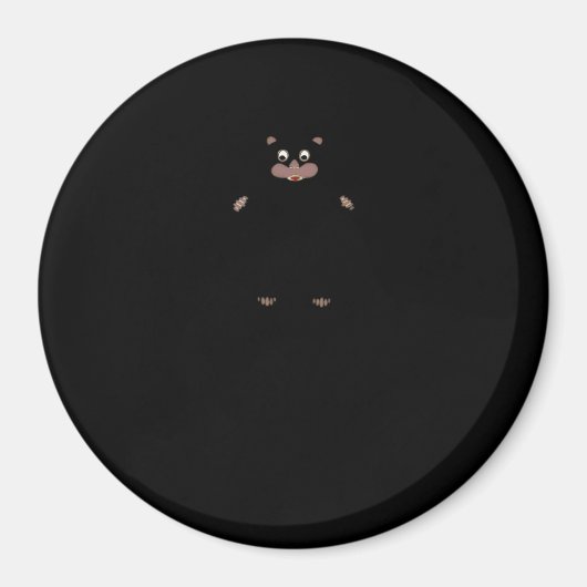 Peekabo (wit) magneet (Voorkant)