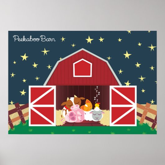 Peekaboo Barn Night Landscape Group 1 Poster (Voorkant)