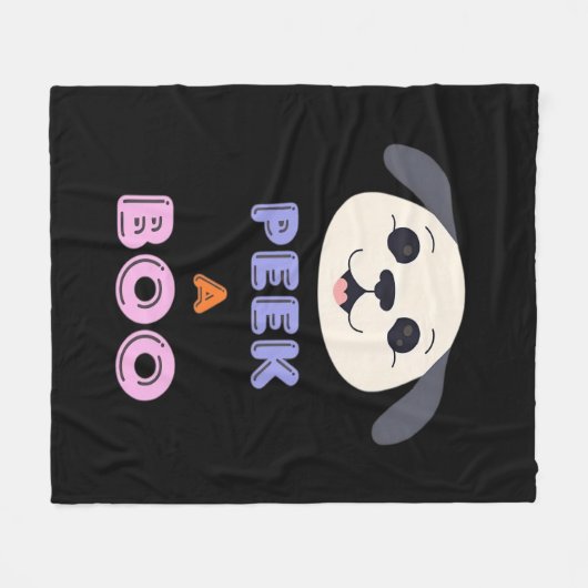 Peekaboo Basic-ontwerp Fleece Deken (Voorkant (Horizontaal))