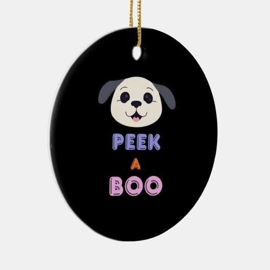Peekaboo Basic-ontwerp Keramisch Ornament (Rechts)