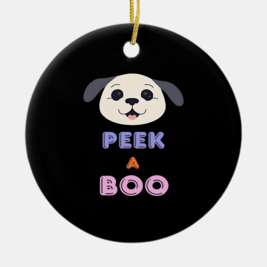 Peekaboo Basic-ontwerp Keramisch Ornament (Voorkant)