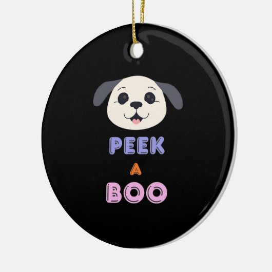 Peekaboo Basic-ontwerp Keramisch Ornament (Links)