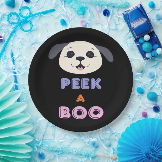 Peekaboo Basic-ontwerp Papieren Bordje (Feest)
