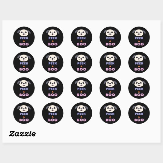 Peekaboo Basic-ontwerp Ronde Sticker (Vel)
