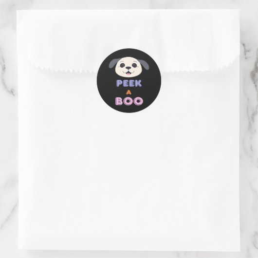 Peekaboo Basic-ontwerp Ronde Sticker (Tas)