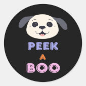 Peekaboo Basic-ontwerp Ronde Sticker (Voorkant)