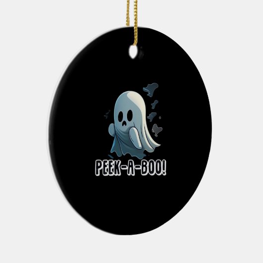 Peekaboo Basic Slogan Keramisch Ornament (Rechts)