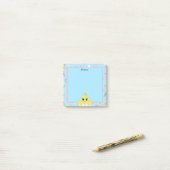 Peekaboo Blue Baby Chick Post-it® Notes (Op bureau)
