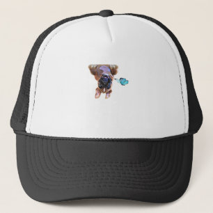 Peekaboo Boxer met vlinders Trucker Pet