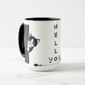 Peekaboo Cat Funny Mug (Devant gauche)