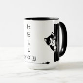 Peekaboo Cat Funny Mug Mok (Voorkant rechts)