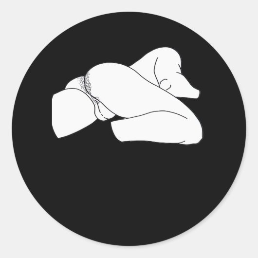 Peekaboo Classic Funny Ronde Sticker (Voorkant)