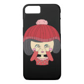 Peekaboo Girl Luiaard Design Case-Mate iPhone Case (Achterkant)