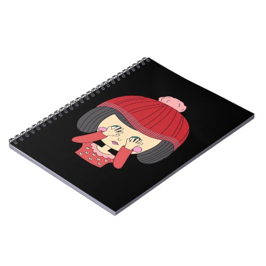 Peekaboo Girl Luiaard Design Notitieboek (Linkerzijde)