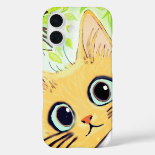 Peekaboo Kitten Telefoonhoesje – Schattige Cat Des iPhone 16 Hoesje