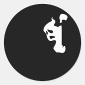 Peekaboo Lazy Sloth Ronde Sticker (Voorkant)