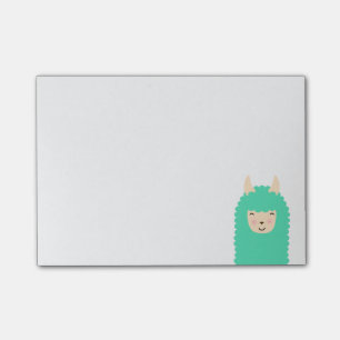 Peekaboo Llama Happy Emoji Post Post-it® Notes