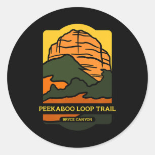 Peekaboo Loop Trail - Bryce Canyon Paardrijden Ronde Sticker