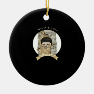 Peekaboo meme ontwerp voor Halloween Keramisch Ornament