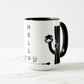 Peekaboo Ostrich Funny Mug (Devant droit)
