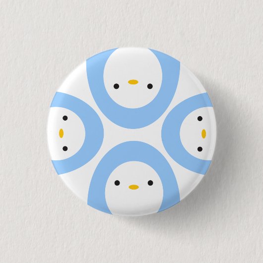 Peekaboo Penguins Ronde Button 3,2 Cm (Voorkant)