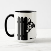 Peekaboo Puppy Funny Mug (Gauche)