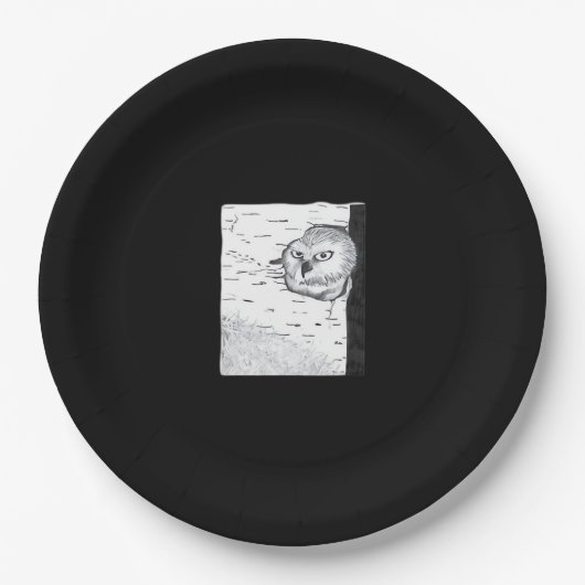 Peekaboo Schattige Basic Papieren Bordje (Voorkant)