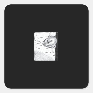 Peekaboo Schattige Basic Vierkante Sticker