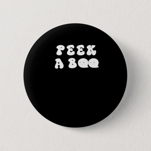 Peekaboo Spooky Slogan Ronde Button 5,7 Cm (Voorkant)