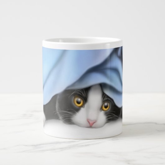 Peekaboo Tuxedo Kitten Specialty Mokken (Voorkant)