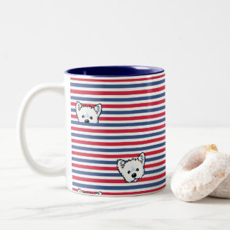 Peekaboo Westies Tweekleurige Koffiemok