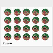 peeker | Kerstmis Ronde Sticker (Vel)
