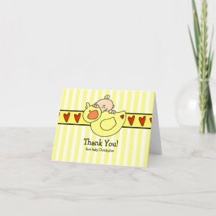 Peeking Baby Ducky Bedankt Opmerking Kaart