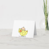 Peeking Baby Ducky Merci Carte Note (Dos)